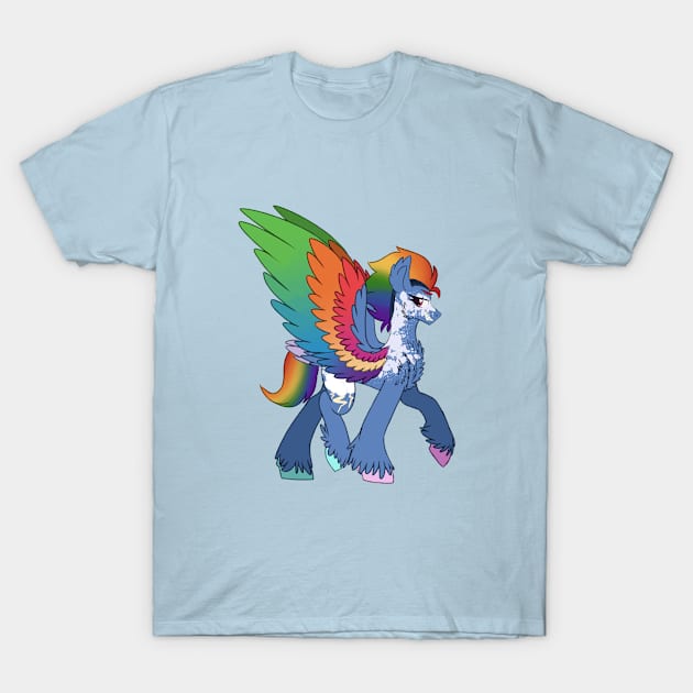 Captain Rainbow Dash T-Shirt by MischievousArtist